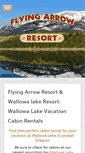 Mobile Screenshot of flyingarrowresort.com